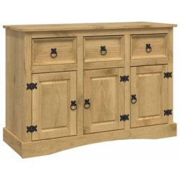 Buffet Corona 115x43x79,5 cm bois massif pin mexicain Vidaxl Brun
