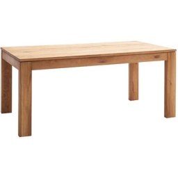 Table rectangulaire extensible en bois de chêne sauvage - Longueur 140-220 x Hauteur 77 x