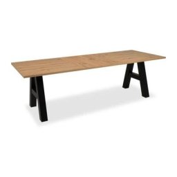 Table a manger GRANADA extensible - Style Industriel - 6/10 personnes - 2 rallonges 40 cm - L