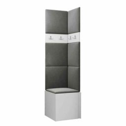 Ensemble entrée Hartford 347, Blanc, 186cm, Blanc, Tapisserie, Stratifié, Mural, Mis - Blanc
