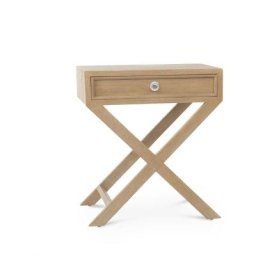 Table de chevet Wabi Home avec tiroir et bois naturel