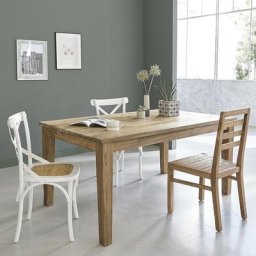 Table en teck recyclé massif extensible 12 pers. - Naturel