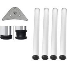 Pieds de Table Hauteur Réglable Blanc, Lot de 4 Support de Table Hauteur : 72.5 cm Réglable + 3 cm