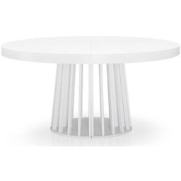 Table ovale extensible bois blanc Ritchi 150/300 cm