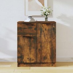 Buffet Bahut | Meuble de rangement Commode Chêne fumé 60x30x70 cm Bois d'ingénierie 71183 - Brun