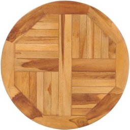 Disque de table rotatif Bois de teck solide Vidaxl Brun
