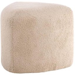 Pouf Peg 46x46x41 cm Teddy Beige Venture Home Beige