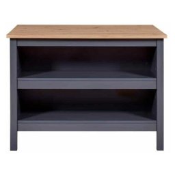 Ilot De Cuisine melina 124cm Anthracite & Chêne - Paris Prix