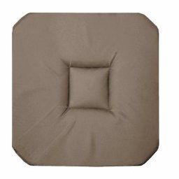 1001kdo Hygiene&beaute - Coussin galette de chaise 4 rabats 36 x 36 cm noisette panama