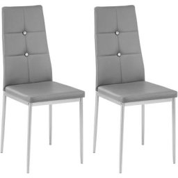 Bathrins - Lot de 2 Chaises de salle à manger Chaises avec strass pour salon, chambre, cuisine