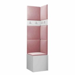 Ensemble entrée Hartford 347, Blanc, 186cm, Blanc, Tapisserie, Stratifié, Mural, Mis - Blanc