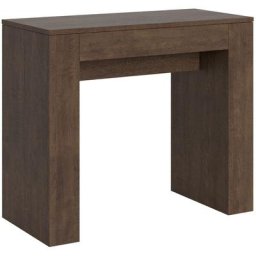 Console extensible noyer 12 personnes 40 à 302 cm Madone
