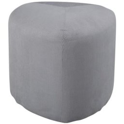 Pouf Peg 46x46x41 cm Velours côtelé Gris Venture Home Grey