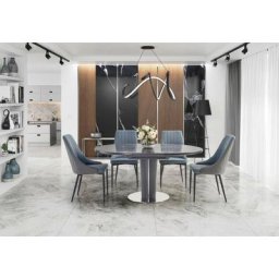Table à manger extensible 120-160 x 120 x 76 cm - Gris - Gris