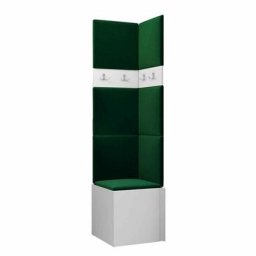 Ensemble entrée Hartford 347, Blanc, 186cm, Blanc, Tapisserie, Stratifié, Mural, Mis - Blanc