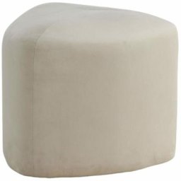 Pouf Peg 46x46x41 cm Velours Blanc Venture Home White