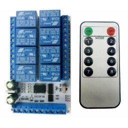 Linghhang - Télécommande relais infrarouge multifonction 12V 8 canaux sans pile IR23F08