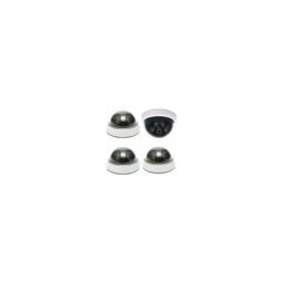 Olhetc - 4PCS Caméra Factice Dôme sans Fil Faux Simulation de Sécurité Extérieur avec Look Réaliste