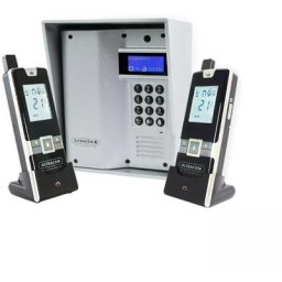 Interphone 600 mètres autonome sans-fil collectif / multipropriétés - UltraCOM3 argenté + visière