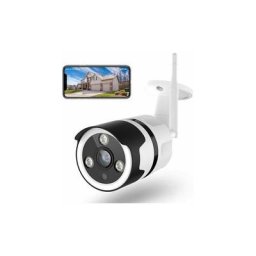 Caméra de sécurité WiFi extérieure, caméra de sécurité WiFi fhd 1080P compatible Alexa caméra de