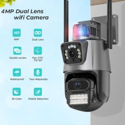Camera de surveillance exterieure Wifi ptz 2MP x 2 Double Lentille Double ecran etanche IP66