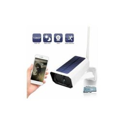 Olhetc Caméra de surveillance interieur / exterieur Camera solaire DC08 (Wifi) Moniteur sans fil