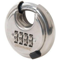 Cadenas à code 4 chiffre en acier inoxydable 70 mm Silverline 926157