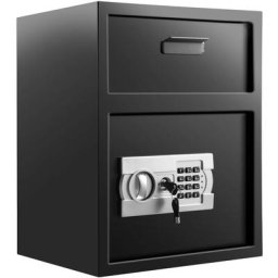 Coffre-Fort avec Fente de Depot Antivol, Coffre-Fort de Securite Electronique en Acier au Carbone,