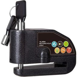 Bloque-disques à Alarme 110 db, Antivol Étanche pour Sécurité de Moto, Vélo, Scooter etc.