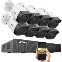 Annke - 8CH Système de sécurité vidéo réseau Super hd PoE 5MP 8 caméras style a – sans disque dur