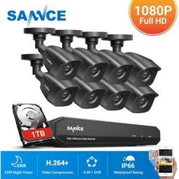Annke - sannce kit Caméra de surveillance filaire 8CH tvi dvr enregistreur & 8 caméra hd 1080P