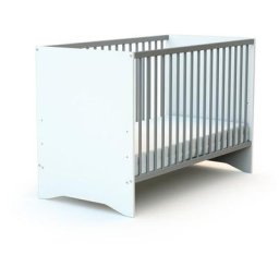 Lit bébé 60x120 cotillon - Blanc et Gris - AT4