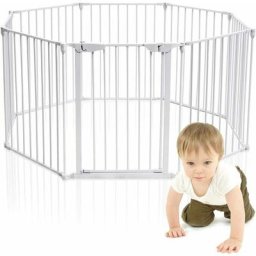 GOPLUS 8 Pcs Barrieres de Securite Extensible a Pression Grill DIY Protection pour Bebe Animaux