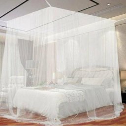 Alwaysh - Moustiquaire de Lit, Grand Carrée Moustiquaire pour Lit Extra Large, Moustiquaire