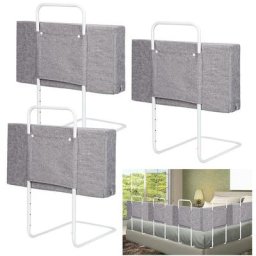 Barrières de Lit Bébé, Barriere de Securite Enfant Lit, Réglable En Hauteur, lavable, armature de