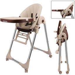 Chaise Haute Bébé Pliable Evolutive, Chaise Haute Enfant Réglable, Nettoyage facile, Avec