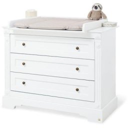 Commode à langer 'Emilia' large - blanc - Pinolino