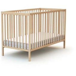 AT4 - Lit Bébé 60x120 essentiel - Hêtre verni