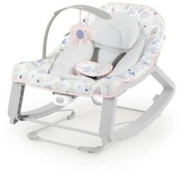 Transat Keep Cosy - 3 en 1 - 53 x 65 x 51 cm - Gris et Rose - Des la naissance - Ingenuity