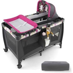 4 en 1 Lit Parapluie Bébé Pliable avec Table à Langer Berceau Voyage Nourrissons 0-3 Ans avec