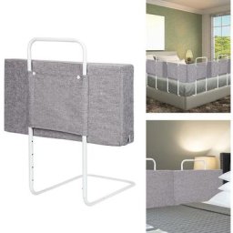 Barrières de Lit Bébé, Barriere de Securite Enfant Lit, Réglable En Hauteur, lavable, armature de