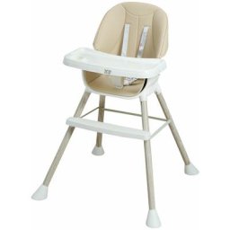 Chaise Haute pour Bébé / Enfant 4 en 1 - Leo en Beige - Baby Vivo