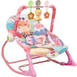 Transat Balancelle Bébé,Chaise Berceuse pour Bébé ,avec Ceinture de Sécurite avec Jouets Educatif,