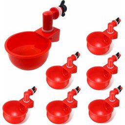 6pcs automatiques Supplies Abreuvoir Poules Tasses à Bol Bol en Plastique, Volailles Distributeurs