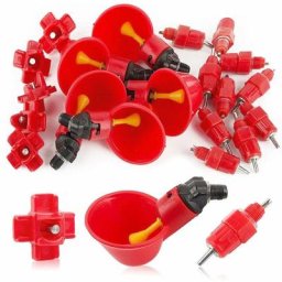 20pcs Eau Tetine Poulet Alimentateur, Abreuvoir Poulet Automatique, Abreuvoir a Poulet Bol d'Eau en