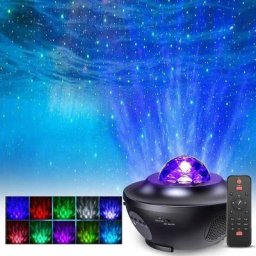 Lampe Projecteur led Étoile, Projecteur de Veilleuse Rotatif avec 21 Modes & Télécommande & Timer &
