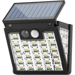 Luminaire solaire d'exterieur avec detecteur de mouvement a leds 3 modes d'eclairage Luminaire