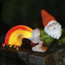 Statue de nain de jardin, décorations de jardin à lumière led solaire, grand nain de jardin