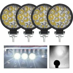 Mini barre lumineuse de travail à LED, 42W, 12V/24V, pour camion, véhicule tout-terrain, 4x4 4WD