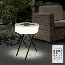 Table de jardin solaire haut-parleurs de table solaire table d'extérieur lampe solaire changement